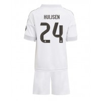 Stroje piłkarskie Real Madrid Dean Huijsen #24 Koszulka Podstawowej dla dzieci 2025-26 Krótki Rękaw (+ szorty)